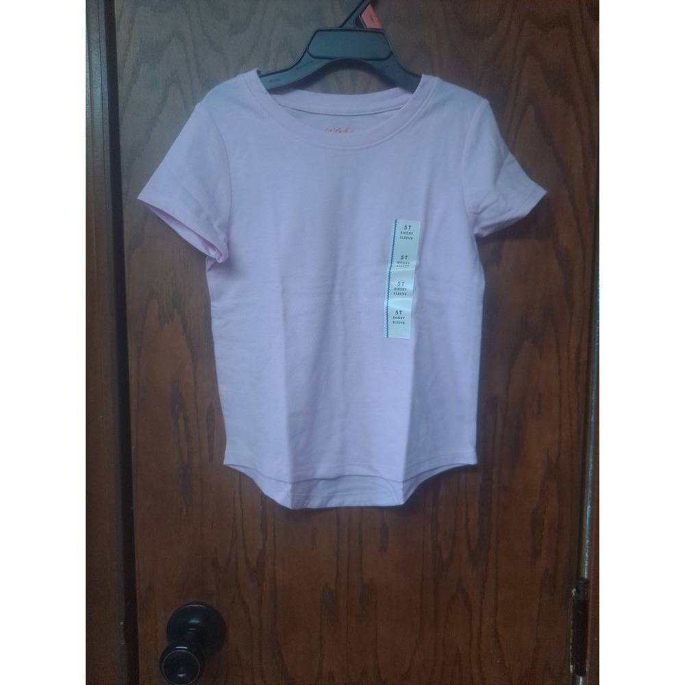 NWT‎ Cat & Jack Girls Toddler Size 5T Pink Tshirt Ready To Be Customized